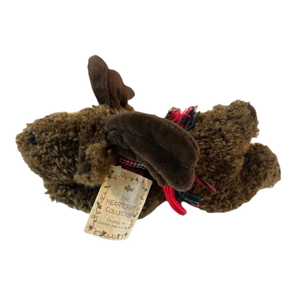 NEW Vintage Russ Berrie Plush Moose Marvin Brown Toy Stuffed Animal